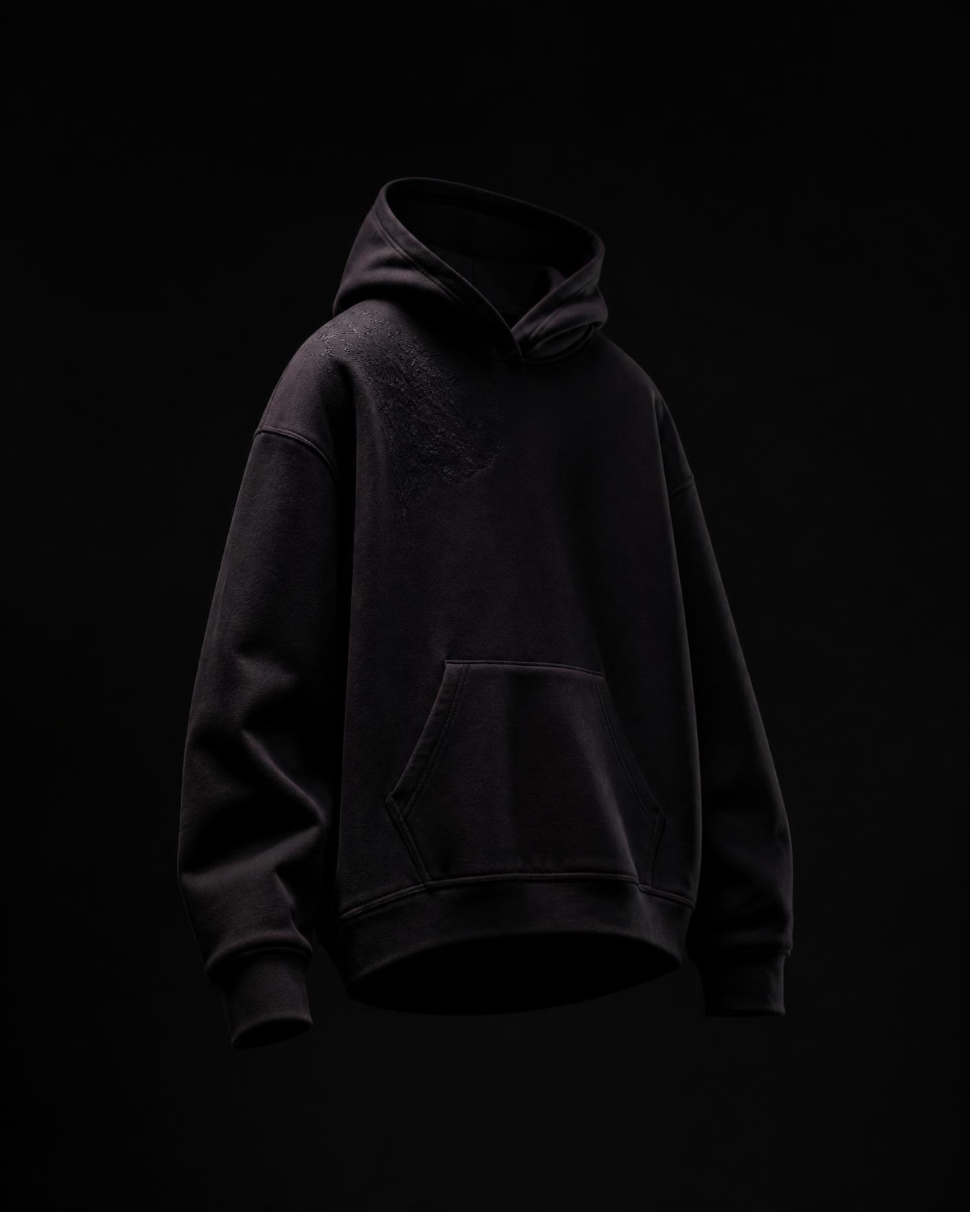 PA-001 The Access black heavyweight hoodie